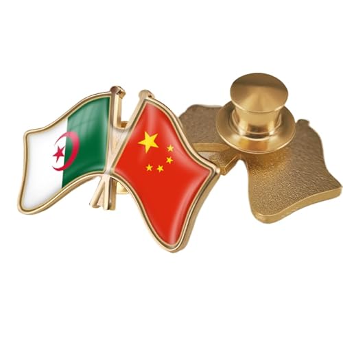 Anstecknadel Mit Patriotischer Flagge Von China Und Algerien Kreuz Kristallbrosche Mit Patriotischer Ansteckflagge Kreative Flagge Geometrisches Geschenk Krawattennadel Anstecknadel Knopf B von GONMFKM