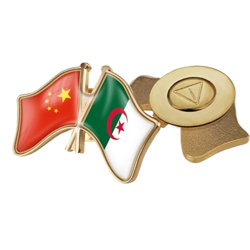 Anstecknadel Mit Patriotischer Flagge Von China Und Algerien Kreuz Neuartige Brosche Mit Patriotischer Ansteckflagge Aus Kristall Kreative Flagge Geometrisches Geschenk Krawattennadel Accessoire A von GONMFKM