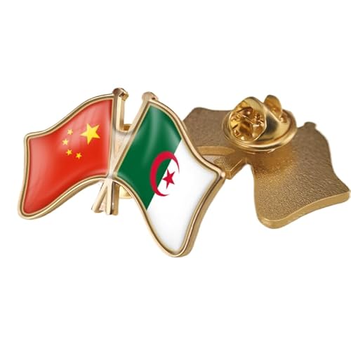 Anstecknadel Mit Patriotischer Flagge Von China Und Algerien Kreuz Neuartige Brosche Mit Patriotischer Flagge Aus Kristall Kreative Flagge Geometrisches Geschenk Krawattennadel Accessoire A von GONMFKM