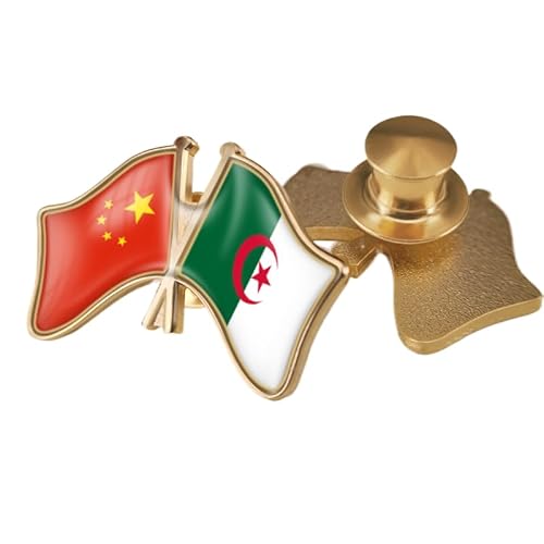 Anstecknadel Mit Patriotischer Flagge Von China Und Algerien Kreuz Neuartige Brosche Mit Patriotischer Flagge Aus Kristall Kreative Flagge Geometrisches Geschenk Krawattennadel Anstecknadel A von GONMFKM