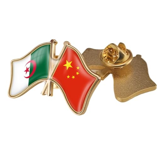 Anstecknadel Mit Patriotischer Flagge Von China Und Algerien Kreuz Neuartige Kristallbrosche Mit Patriotischer Ansteckflagge Kreative Flagge Geometrisches Geschenk Krawattennadel Accessoire B von GONMFKM