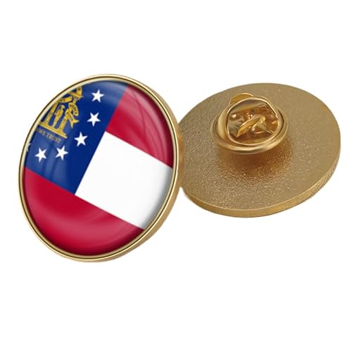 Brosche Mit Georgischer Flagge – Personalisierter Anstecker In Kristall-Flaggenform, Flaggenabzeichen, Anstecknadeln, Patriotische Kleidung, Schal, Tasche, Hut, Zubehör Für Damen Und Herren, Rund Brosche Mit Georgischer Flagge – Personalisierter Anstecker In Kristall-Flaggenform, Flaggenabzeichen, Anstecknadeln, Patriotische Kleidung, Schal, Tasche, Hut, Zubehör Für Damen Und Herren, Rund von GONMFKM