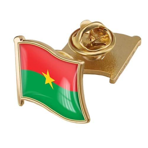 Brosche Mit Patriotischer Flagge Von Burkina Faso Brosche Mit Quadratischem Flaggendruck Ethnischer Stil Rucksack Hüte Accessoires Abzeichen Harte Broschen Anstecknadeln Für Männer Frauen von GONMFKM