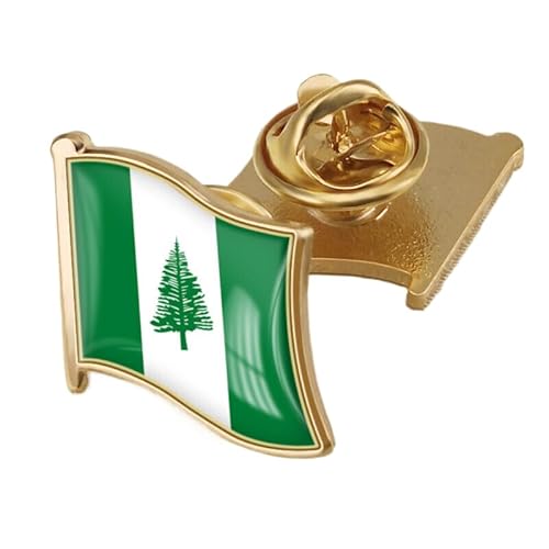 Brosche Mit Patriotischer Flagge Von Norfolk Island Brosche Mit Quadratischem Flaggendruck Ethnischer Stil Rucksack Hüte Accessoires Abzeichen Harte Broschen Anstecknadeln Für Männer Frauen von GONMFKM