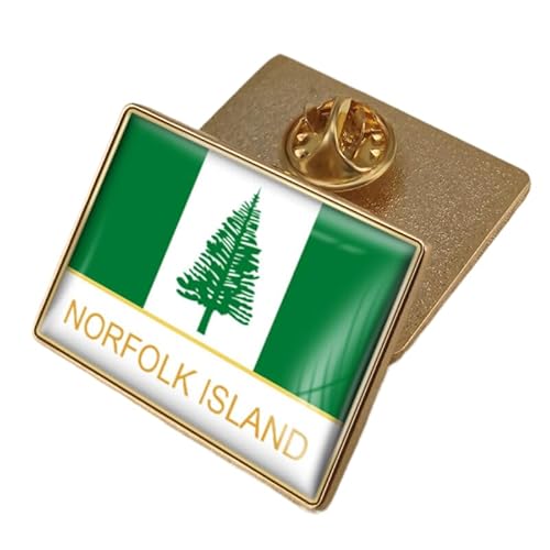 Brosche Mit Patriotischer Flagge Von Norfolk Island Brosche Mit Quadratischem Flaggendruck Ethnischer Stil Rucksack Hüte Accessoires Abzeichen Harte Broschen Anstecknadeln Für Männer Frauen von GONMFKM