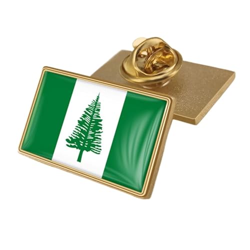 Brosche Mit Patriotischer Flagge Von Norfolk Island Brosche Mit Quadratischem Flaggendruck Ethno-Stil Rucksack Hüte Accessoires Abzeichen Harte Broschen Anstecknadeln Für Männer Frauen Rechteckig von GONMFKM