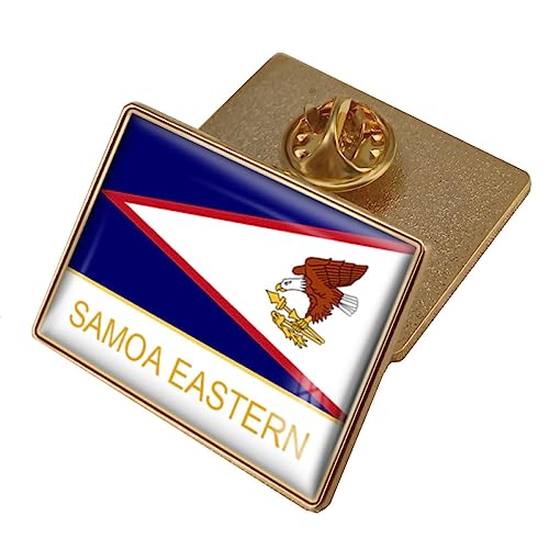 Flaggen Brosche, Amerikanisch Samoa Flagge, Kristall Epoxidharz Abzeichen Brosche, Weltflaggen Abzeichen, Damen Und Herren, Modische Broschen Für Kleidung, Schal, Schal, Hut, Taschen, Jacken von GONMFKM