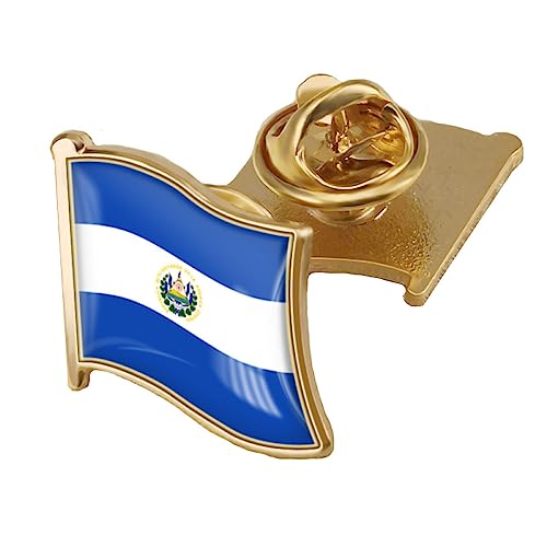 Flaggen Brosche, El Salvador Flagge, Kristall Epoxidharz Abzeichen Brosche, Weltflaggen Abzeichen, Damen Und Herren, Modische Broschen Für Kleidung, Schal, Schal, Mütze, Taschen, Jacken, Bas von GONMFKM