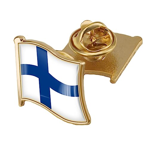 Flaggen Brosche, Finnland Flagge, Kristall Epoxidharz Abzeichen Brosche, Weltflaggen Abzeichen, Damen Und Herren, Modische Broschen Für Kleidung, Schals, Schals, Hüte, Taschen, Jacken, Baste von GONMFKM