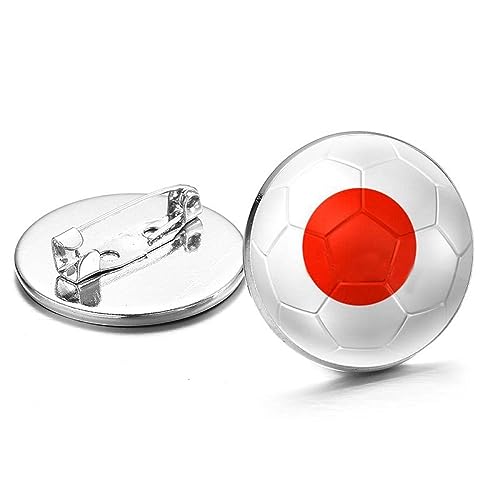 Flaggen Brosche, Japan Karte, Broschen, Klassischer Fußball, Flagge, Zeitstein Flagge, Broschen, Schmuck, Geschenk, Emaille Anstecknadel, Atemberaubende Micro Brosche Für Damen Und Herren, A von GONMFKM