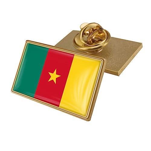 Flaggen Brosche, Kamerun Flagge, Kristall Epoxidharz Abzeichen Brosche, Weltflaggen Abzeichen, Damen Und Herren, Modische Broschen Für Kleidung, Schals, Schals, Hüte, Taschen, Jacken, Bastel von GONMFKM