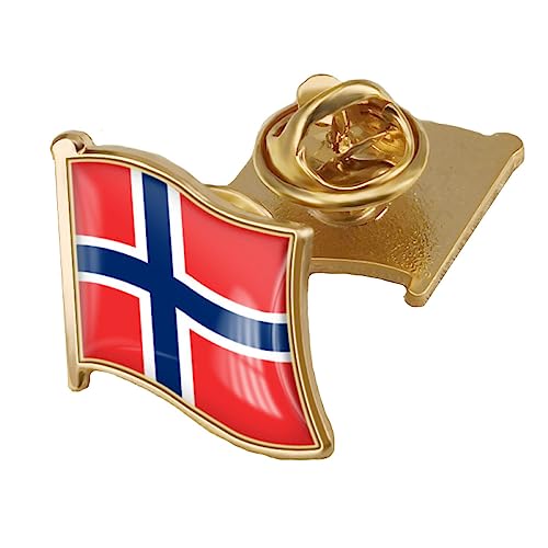 Flaggen Brosche, Norwegen Flagge, Kristall Epoxidharz Abzeichen Brosche, Weltflaggen Abzeichen, Damen Und Herren, Modische Broschen Für Kleidung, Schals, Hüte, Taschen, Jacken, Bastelarbeite von GONMFKM