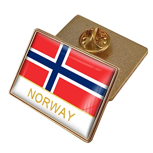 Flaggen Brosche, Norwegen Flagge, Kristall Epoxidharz Abzeichen Brosche, Weltflaggen Abzeichen, Damen Und Herren, Modische Broschen Für Kleidung, Schals, Schals, Hüte, Taschen, Jacken, Baste von GONMFKM