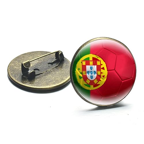 Flaggen Brosche, Portugal Flagge, Abzeichen, Brosche, Geometrischer Kreis, Weltflagge, Abzeichen Für Damen Und Herren, Republik, Neuheit, Charm Schmuck, Geschenk, Patriot Tasche, Flaggen Pin von GONMFKM