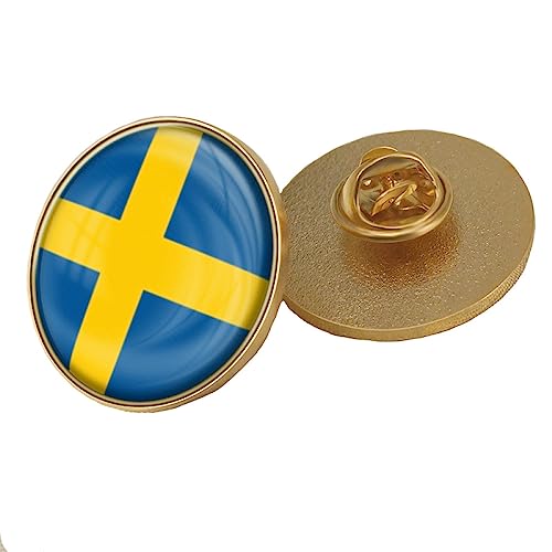 Flaggen Brosche, Schweden Flagge, Kristall Epoxidharz Abzeichen Brosche, Weltflaggen Abzeichen, Damen Und Herren, Modische Broschen Für Kleidung, Schals, Schals, Hüte, Taschen, Jacken, Baste von GONMFKM