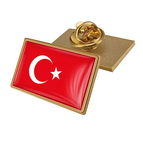 Flaggen Brosche, Türkiye Flagge, Kristall Epoxidharz Abzeichen Brosche, Weltflaggen Abzeichen, Damen Und Herren, Modische Broschen Für Kleidung, Schals, Schals, Hüte, Taschen, Jacken, Bastel von GONMFKM