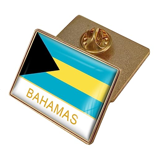 Flaggenbrosche Bahamas Flagge, Kristall Epoxidharz Abzeichenbrosche, Weltflaggenabzeichen, Damen Und Herrenmode Broschen Für Kleidung, Schal, Schal, Mütze, Taschen, Jacken, Bastelarbeiten, von GONMFKM