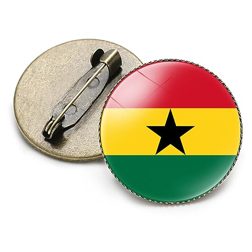 Flaggenbrosche Ghana Flaggenbrosche Ghana Flaggennadel Anstecknadel Anstecknadel Knopfbrosche Für Anzug Krawatte Hut Damen Herren, Neuartige Schmuckbrosche Für Patriot Kleidung, Taschenzubeh von GONMFKM