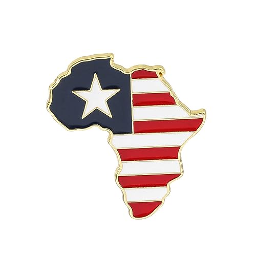 Flaggenbrosche Liberia Flaggenbrosche Kreativität Afrika Emblem Anstecknadel Abzeichen Für Männer Und Frauen Schmuckzubehör, Patriotische Emaille Pins Dekoration Geschenk Für Ballparty Banke von GONMFKM