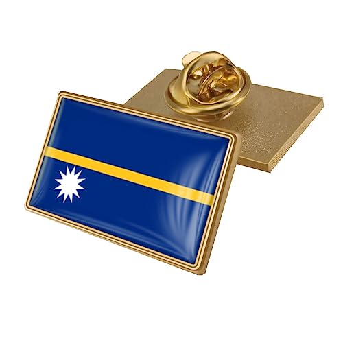 Flaggenbrosche Nauru Flagge, Kristall Epoxidharz Abzeichenbrosche, Weltflaggenabzeichen, Damen Und Herrenmode Broschen Für Kleidung, Schal, Schal, Hut, Taschen, Jacken, Basteln, Dekoration, von GONMFKM