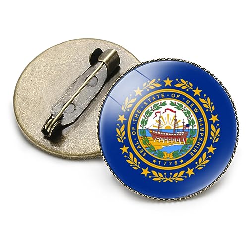 Flaggenbrosche New Hampshire Flaggenbrosche New Hampshire Flaggennadel Reversabzeichen Pin Knopfbrosche Für Anzug Krawatte Hut Frauen Männer, Neuheit Schmuck Brosche Für Patriot Kleidung Tas von GONMFKM