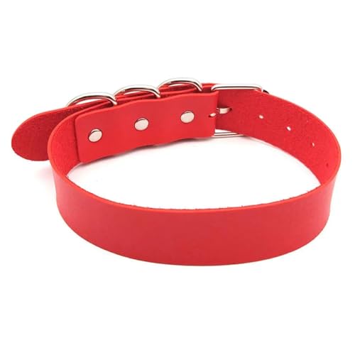 GONMFKM Modischer Charme Individuelle Halskette Für Männer Und Frauen, Modische Leder-Halskette Mit Individuellem Namen, Verstellbares Halsband, Cosplay, Gothic-Halsband, Geschenke Für Freund, Freun von GONMFKM