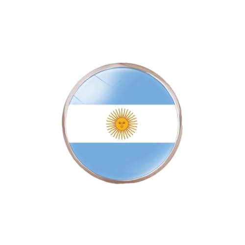 GONMFKM Modischer Verstellbarer Ring Mit Argentinien-Flagge – Geometrischer Runder Glasflaggen-Kunst-Daumenfingerring, Für Frauen, Teenager, Mädchen, Unisex, Persönlicher Körperschmuck, Accessoires, von GONMFKM