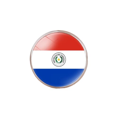 GONMFKM Modischer Verstellbarer Ring Mit Paraguay-Flagge – Geometrischer Runder Glasflaggen-Kunst-Daumenfingerring, Für Frauen, Teenager, Mädchen, Unisex, Persönlicher Körperschmuck, Accessoires, Ge von GONMFKM