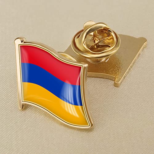 Mode-Armenien-Flagge, Kristall-Epoxidharz-Abzeichen-Brosche, Weltflaggen-Abzeichen Für Damen Und Herren, Republik-Neuheits-Charm-Schmuck, Patriot-Bekleidungstasche, Flaggen-Pin-Broschen, Zub von GONMFKM