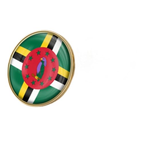 Mode-Broschen Mit Dominica-Flagge Für Damen Und Herren, Kristall-Epoxidharz-Abzeichen, Weltflaggen-Abzeichen, Länder-Neuheits-Charm-Schmuck Für Patriot-Kleidungstasche, Anstecknadel-Brosche- von GONMFKM