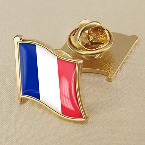 Mode Frankreich Flagge Kristall Epoxy Abzeichen Brosche Weltflagge Abzeichen Für Frauen Und Männer Land Neuheit Schmuck Patriot Kleidung Tasche Frankreich Flagge Pin Broschen Zubehör, Flagge von GONMFKM