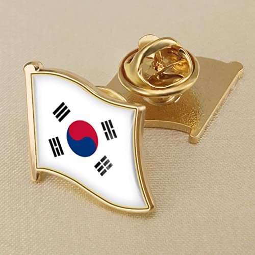 Mode Korea Flagge Kristall Epoxy Abzeichen Brosche Weltflagge Abzeichen Für Frauen Und Männer Land Neuheit Schmuck Patriot Kleidung Tasche Nationalflagge Pin Broschen Zubehör, Flagge, Wie Ab von GONMFKM