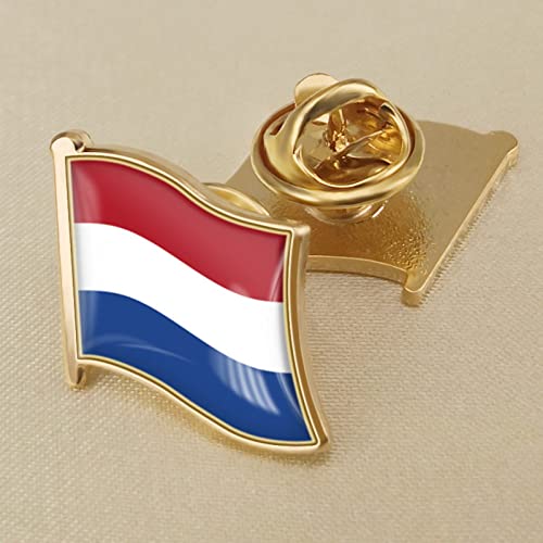 Mode Niederlande Flagge Kristall Epoxy Abzeichen Brosche Weltflagge Abzeichen Für Frauen Und Männer Land Neuheit Schmuck Patriot Kleidung Tasche Flagge Pin Broschen Zubehör, Flagge, Wie Abge von GONMFKM