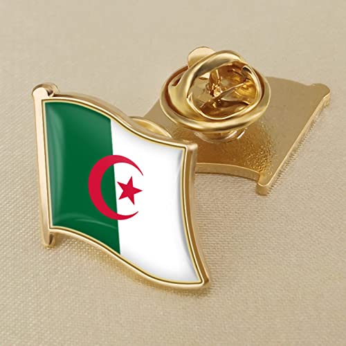 Modische Algerien-Flaggen-Broschen Für Damen Und Herren, Kristall-Epoxidharz-Abzeichen, Weltflaggen-Abzeichen, Länder-Neuheits-Charm-Schmuck Für Patriot-Kleidungstasche, Pin-Brosche-Zubehör, von GONMFKM