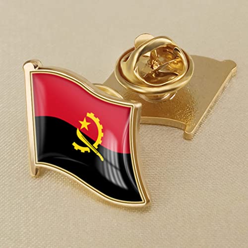 Modische Angola-Flaggen-Broschen Für Damen Und Herren, Kristall-Epoxid-Abzeichen, Weltflaggen-Abzeichen, Länder-Neuheits-Charm-Schmuck Für Patriot-Kleidungstasche, Pin-Brosche-Zubehör, Flagg von GONMFKM