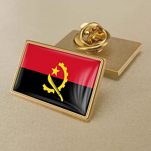 Modische Angola-Flaggen-Broschen Für Damen Und Herren, Kristall-Epoxid-Abzeichen, Weltflaggen-Abzeichen, Länder-Neuheits-Charm-Schmuck Für Patriot-Kleidungstasche, Pin-Brosche-Zubehör, Quade von GONMFKM