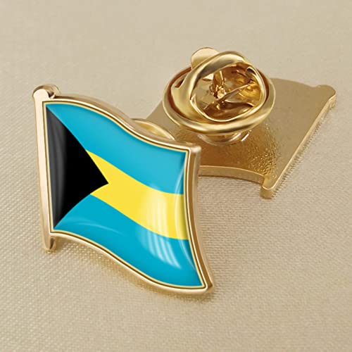 Modische Bahamas-Flagge, Kristall-Epoxidharz-Abzeichen-Brosche, Weltflaggen-Abzeichen Für Damen Und Herren, Republik-Neuheits-Charm-Schmuck, Patriot-Bekleidungstasche, Flaggen-Pin-Broschen, von GONMFKM