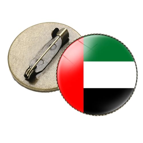 Modische Brosche Mit Nationalflagge Der Vereinigten Arabischen Emirate, Asiatisches Emblem, Patriotisches Abzeichen, Anstecknadel, Für Damen Und Herren, Kleidung, Taschen, Hemd, Rucksack, Ba von GONMFKM