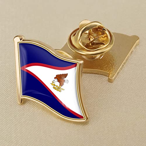 Modische Broschen Mit Amerikanisch-Samoa-Flagge Für Damen Und Herren, Kristall-Epoxidharz-Abzeichen, Weltflaggen-Abzeichen, Land-Neuheits-Charm-Schmuck Für Patriot-Kleidungstasche, Pin-Brosc von GONMFKM