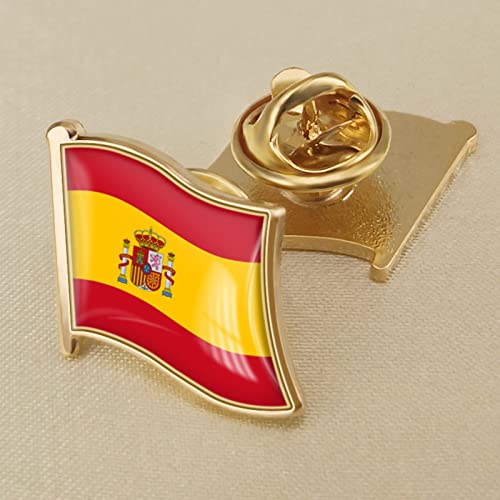 Modische Broschen Mit Spanien-Sahara-Flagge Für Damen Und Herren, Kristall-Epoxid-Abzeichen, Weltflaggen-Abzeichen, Land-Neuheits-Charm-Schmuck Für Patrioten, Kleidung, Tasche, Brosche, Zube von GONMFKM