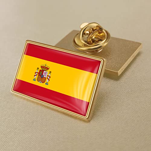 Modische Broschen Mit Spanien-Sahara-Flagge Für Damen Und Herren, Kristall-Epoxidharz-Abzeichen, Weltflaggen-Abzeichen, Länder-Neuheits-Charm-Schmuck Für Patrioten, Kleidung, Tasche, Brosche von GONMFKM