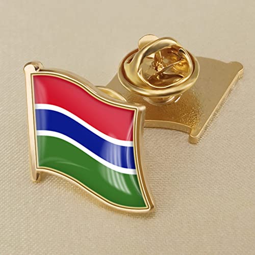 Modische Gambia-Flagge, Kristall-Epoxidharz-Abzeichen-Brosche, Weltflaggen-Abzeichen Für Damen Und Herren, Land-Neuheits-Charm-Schmuck, Patriot-Kleidungstasche, Flaggen-Pin-Broschen, Zubehör von GONMFKM