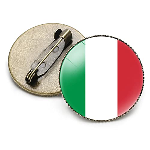 Modische Italien-Flaggen-Brosche, Retro-Flaggen-Zeit-Edelstein-Anstecknadel, Anstecknadel, Anstecknadel, Knopfbrosche Für Anzug, Krawatte, Hut, Damen Und Herren, Neuartige Schmuckbrosche Für von GONMFKM