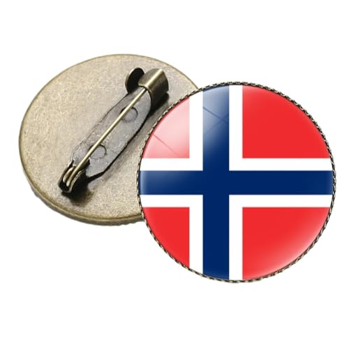 Modische Norwegen-Flaggen-Brosche, Modische Europa-National-Charme-Abzeichen-Anstecknadel, Für Männer Und Frauen, Kleidung, Hut, Taschen, Diy-Zubehör, Geburtstags- Und Festivalgeschenke, Gel von GONMFKM