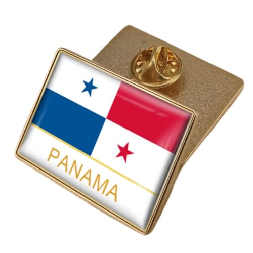 Modische Panama-Flagge, Kristall-Epoxidharz-Abzeichen-Brosche, Weltflaggen-Abzeichen Für Damen Und Herren, Länder-Neuheitsschmuck, Patriot-Kleidungstasche, Kanadische Flagge-Pin-Brosche, Zub von GONMFKM