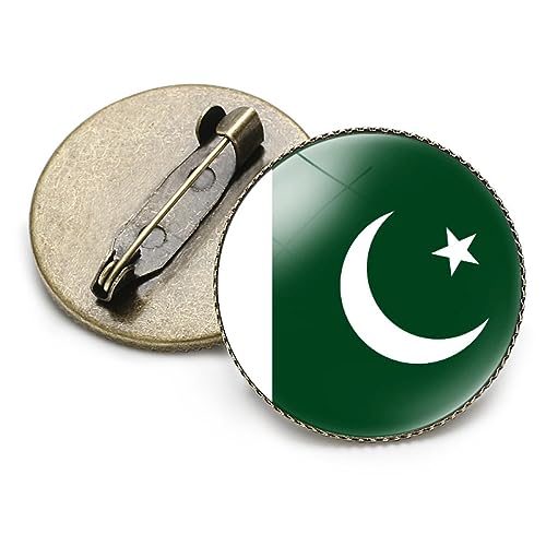 Modische Runde Emaille-Broschen Mit Pakistan-Flagge, Klassische Patriotische Abzeichen, Knöpfe, Anstecknadeln, Neuheitstrend, Kleidertaschen-Accessoires, Charm-Hip-Hop-Vintage-Ethno-Schmuck, von GONMFKM