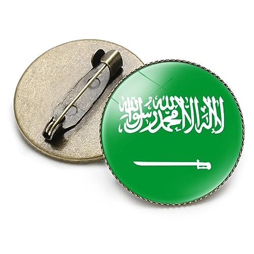 Modische Saudi-Arabien-Karte-Brosche, Persönlichkeit, Runde Flaggen-Karte-Brosche, Anstecknadel, Hemd, Tasche, Kleidung, Rucksack, Abzeichen, Schmuck, Geschenk, Damen, Herren, Unisex, Brosch von GONMFKM