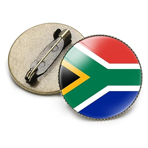 Modische Südafrika-Flaggen-Brosche, Retro-Flaggen-Zeit-Edelstein-Anstecknadel, Anstecknadel, Anstecknadel, Knopf-Brosche Für Damen Und Herren, Neuartige Schmuck-Brosche Für Patriot-Kleidung, von GONMFKM