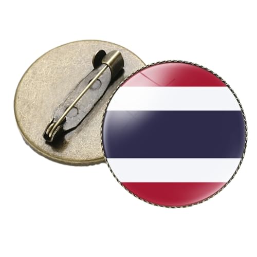 Modische Thailand-Nationalflaggen-Brosche, Asiatisches Emblem, Patriotisches Abzeichen, Anstecknadel, Für Damen Und Herren, Kleidung, Taschen, Hemd, Rucksack, Basteln, Schmuck, Geschenke, We von GONMFKM