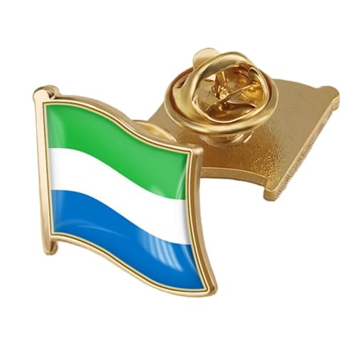 Sierra Leone Flaggenbrosche – Personalisierter Kristall-Flaggenaufdruck, Anstecknadel, Flaggenabzeichen, Patriotisches Zubehör, Schmuck Für Frauen Und Männer, Kleidung, Schal, Tasche, Hut, Flagge Sierra Leone Flaggenbrosche – Personalisierter Kristall-Flaggenaufdruck, Anstecknadel, Flaggenabzeichen, Patriotisches Zubehör, Schmuck Für Frauen Und Männer, Kleidung, Schal, Tasche, Hut, Flagge von GONMFKM